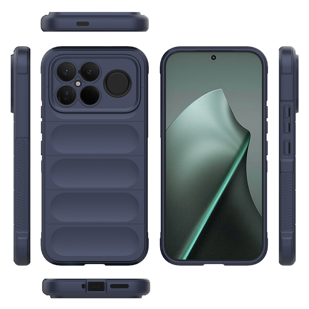 Xiaomi Poco F8 Ultra Kılıf Esnek TPU Oyuklu Arka Yüzey Tasarımlı Zore Etnik Silikon Kapak Koyu Yeşil