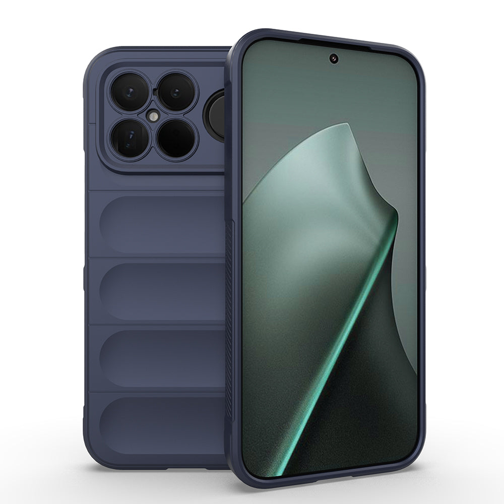 Xiaomi Poco F8 Ultra Kılıf Esnek TPU Oyuklu Arka Yüzey Tasarımlı Zore Etnik Silikon Kapak Siyah