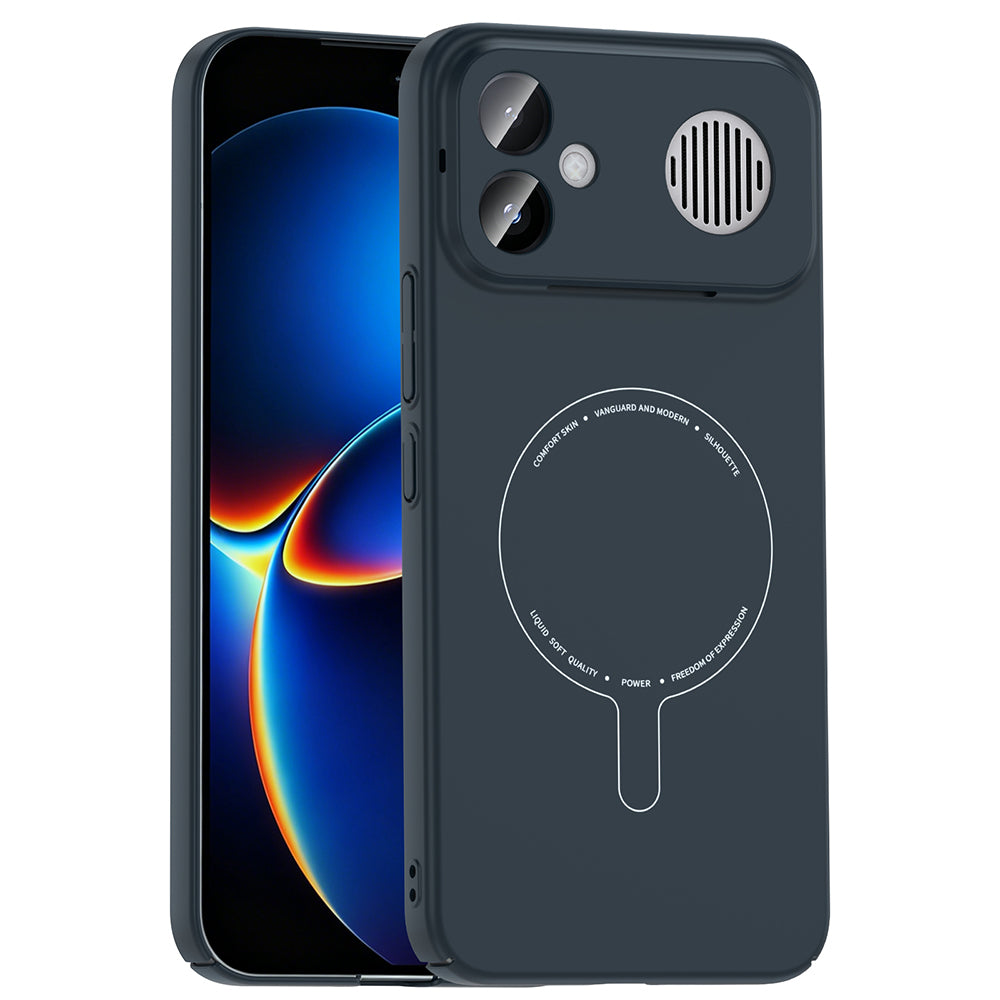 Xiaomi Poco F8 Ultra Kılıf M-Safe Şarj Özellikli Kamera Korumalı Zore Elio Sert PC Kapak Lacivert