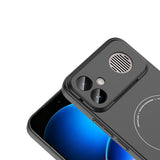 Xiaomi Poco F8 Ultra Kılıf M-Safe Şarj Özellikli Kamera Korumalı Zore Elio Sert PC Kapak Siyah