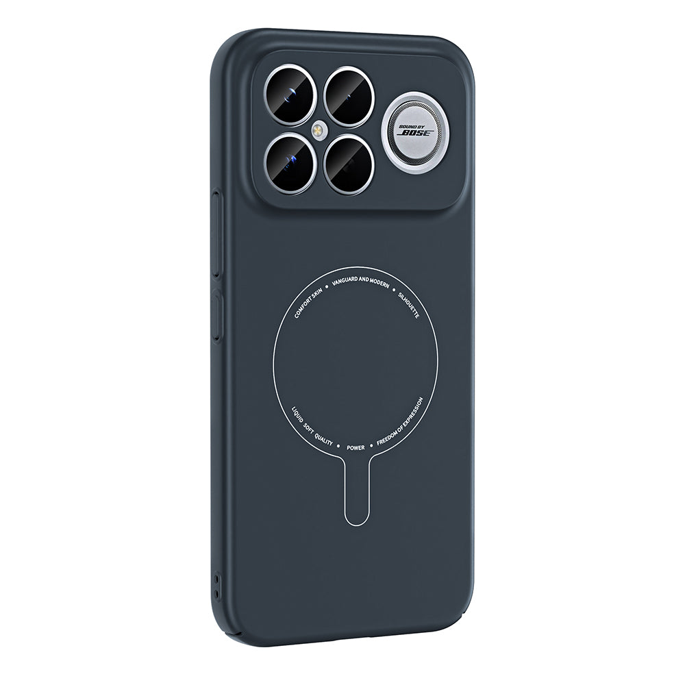 Xiaomi Poco F8 Ultra Kılıf M-Safe Şarj Özellikli Kamera Korumalı Zore Elio Sert PC Kapak Lacivert