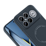 Xiaomi Poco F8 Ultra Kılıf M-Safe Şarj Özellikli Kamera Korumalı Zore Elio Sert PC Kapak Lacivert