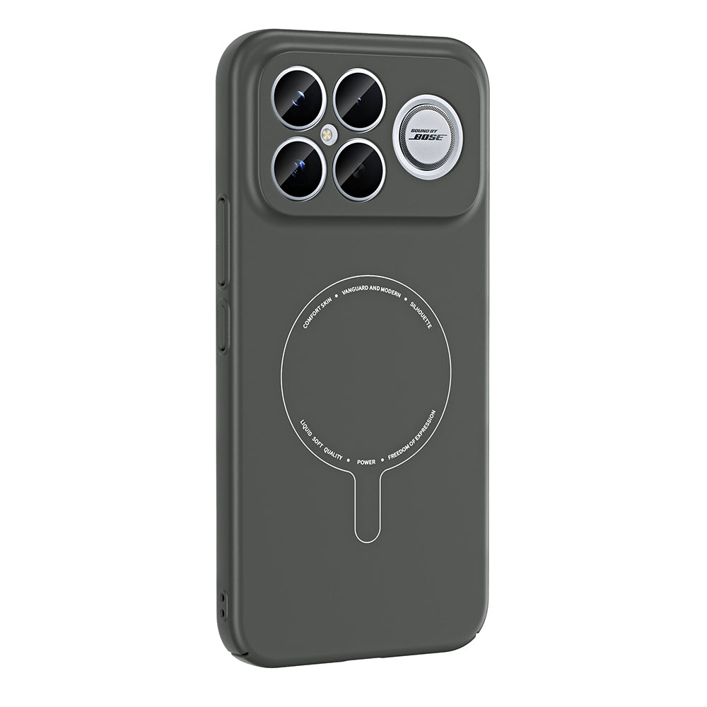 Xiaomi Poco F8 Ultra Kılıf M-Safe Şarj Özellikli Kamera Korumalı Zore Elio Sert PC Kapak Siyah
