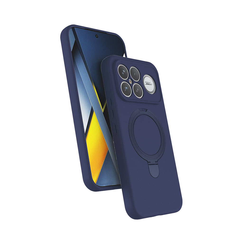 Xiaomi Poco F8 Ultra Kılıf M-safe Şarj Özellikli Standlı Zore Samara Kapak Pembe