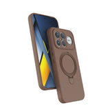 Xiaomi Poco F8 Ultra Kılıf M-safe Şarj Özellikli Standlı Zore Samara Kapak Desert Gold