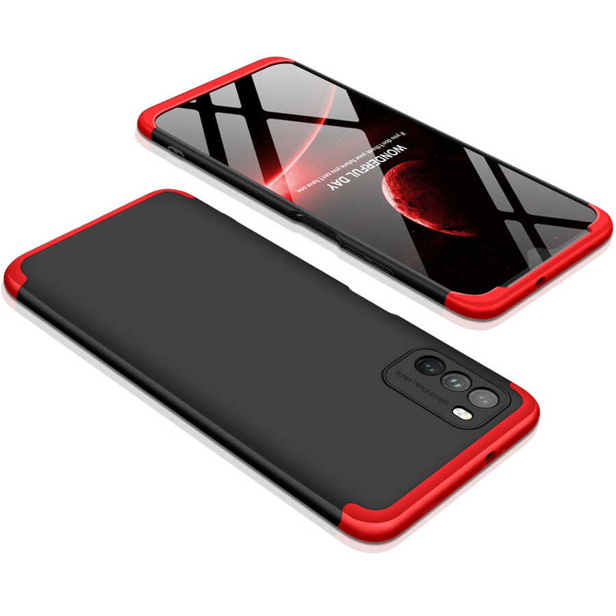 Xiaomi Poco M3 Kılıf Zore Ays Kapak Kırmızı