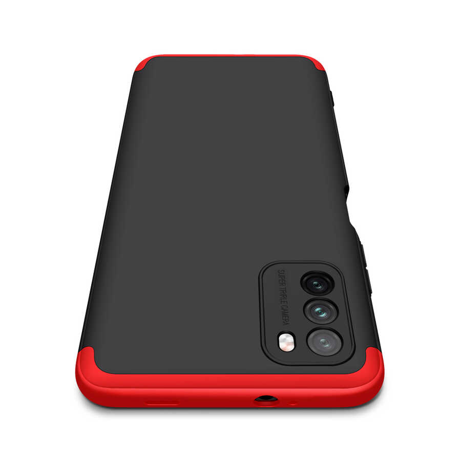 Xiaomi Poco M3 Kılıf Zore Ays Kapak Siyah-Gri