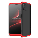 Xiaomi Poco M3 Kılıf Zore Ays Kapak Siyah-Kırmızı