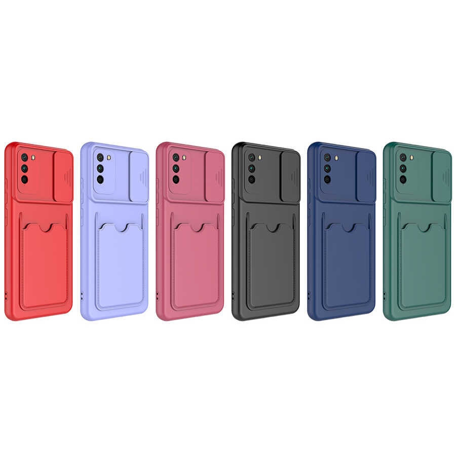 Xiaomi Poco M3 Kılıf Zore Kartix Kapak Koyu Mor