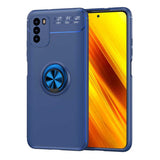 Xiaomi Poco M3 Kılıf Zore Ravel Silikon Kapak Siyah-Kırmızı