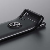 Xiaomi Poco M3 Kılıf Zore Ravel Silikon Kapak Siyah-Kırmızı