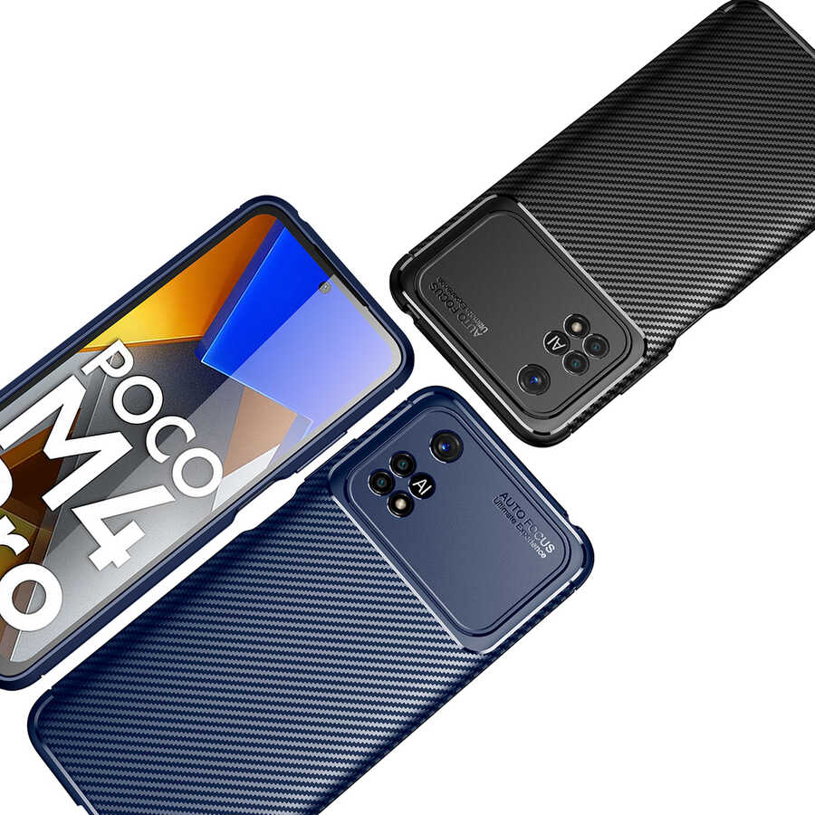 Xiaomi Poco M4 Pro 4G Kılıf Zore Negro Silikon Kapak Lacivert