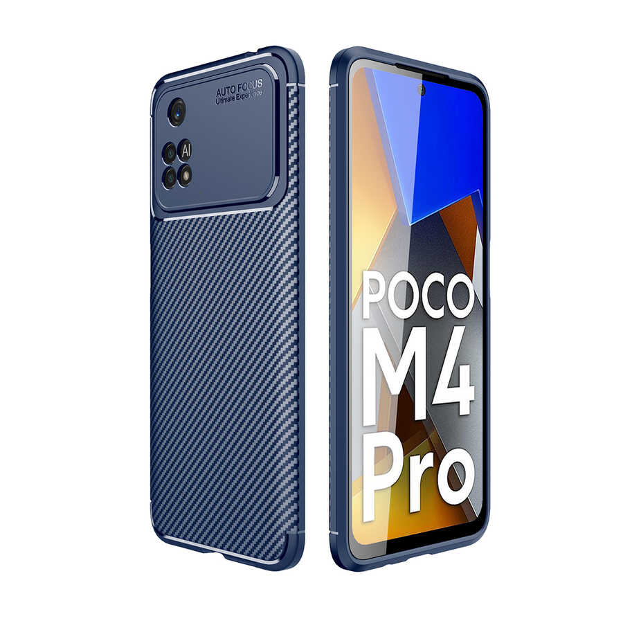 Xiaomi Poco M4 Pro 4G Kılıf Zore Negro Silikon Kapak Lacivert