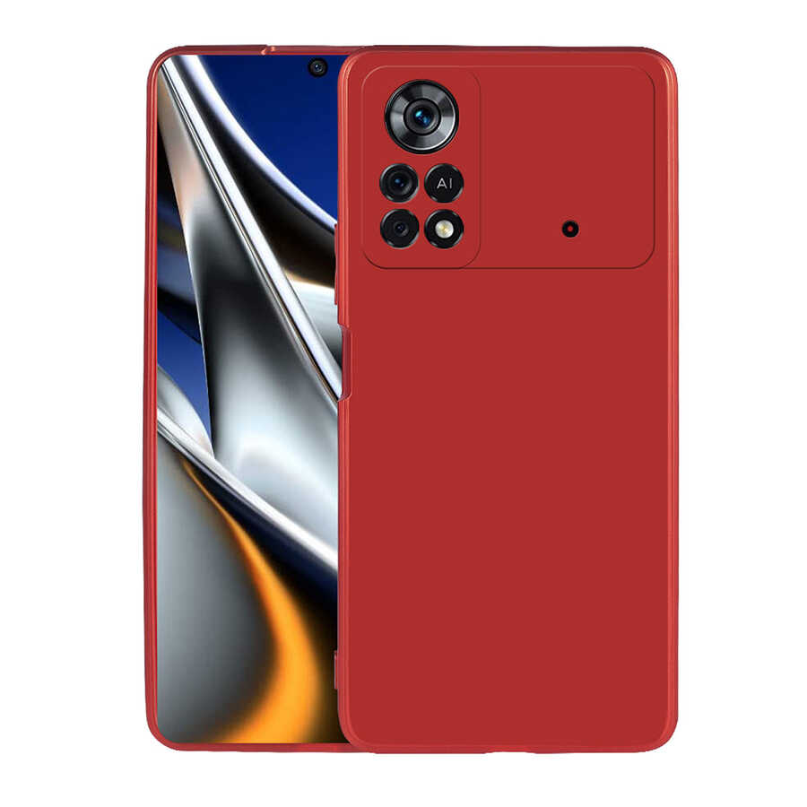 Xiaomi Poco M4 Pro 4G Kılıf Zore Premier Silikon Kapak Mürdüm