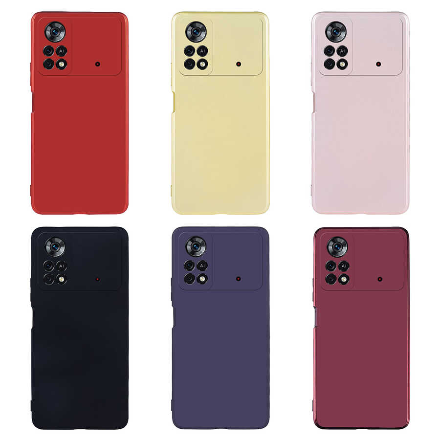Xiaomi Poco M4 Pro 4G Kılıf Zore Premier Silikon Kapak Kırmızı