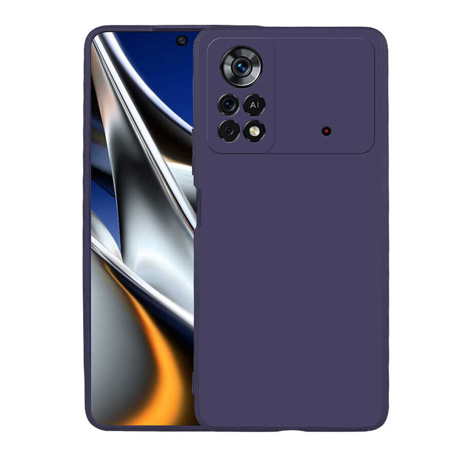Xiaomi Poco M4 Pro 4G Kılıf Zore Premier Silikon Kapak Lacivert