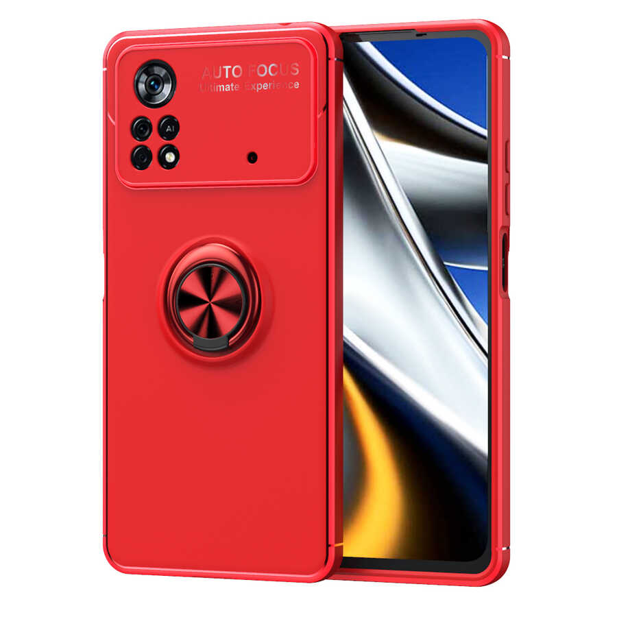 Xiaomi Poco M4 Pro 4G Kılıf Zore Ravel Silikon Kapak Siyah-Rose Gold