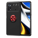 Xiaomi Poco M4 Pro 4G Kılıf Zore Ravel Silikon Kapak Siyah-Kırmızı