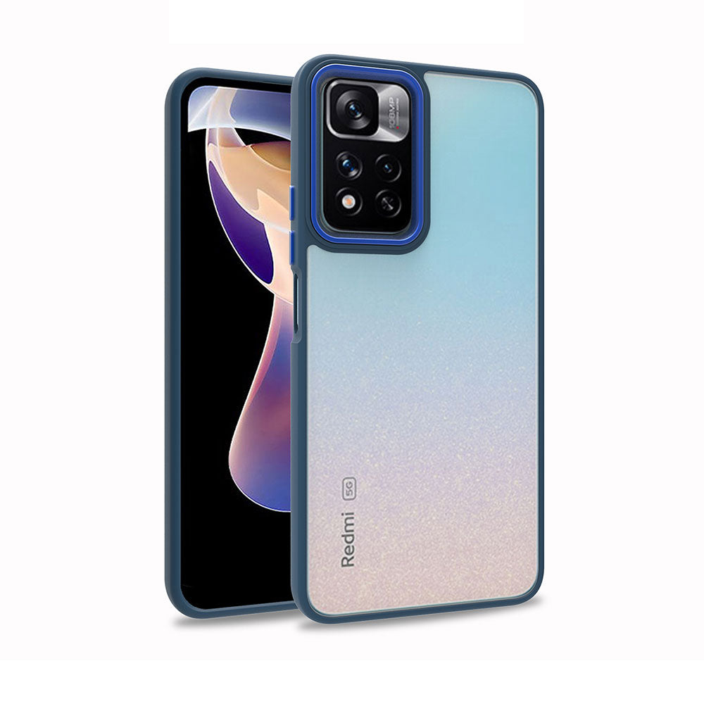 Xiaomi Poco M4 Pro 5G Kılıf Zore Flora Kapak Mavi