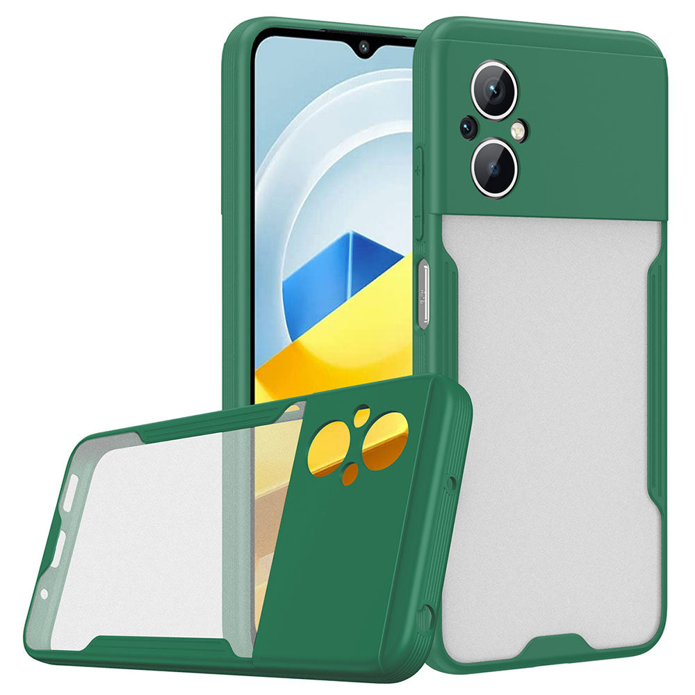 Xiaomi Poco M5 Kılıf Zore Parfe Kapak Koyu Yeşil