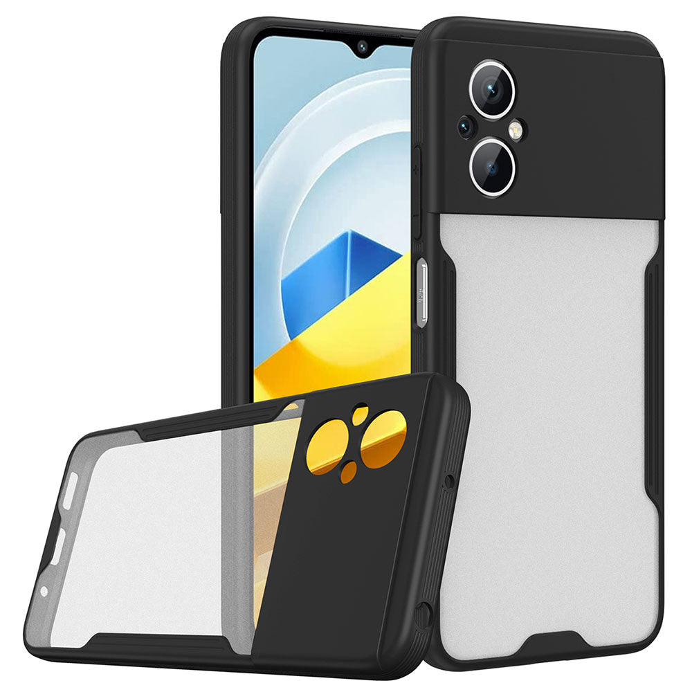 Xiaomi Poco M5 Kılıf Zore Parfe Kapak Siyah