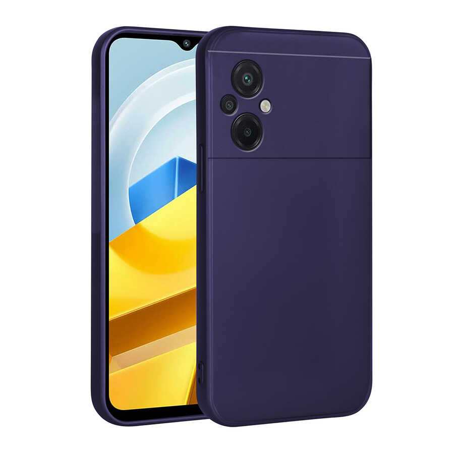 Xiaomi Poco M5 Kılıf Zore Premier Silikon Kapak Lacivert