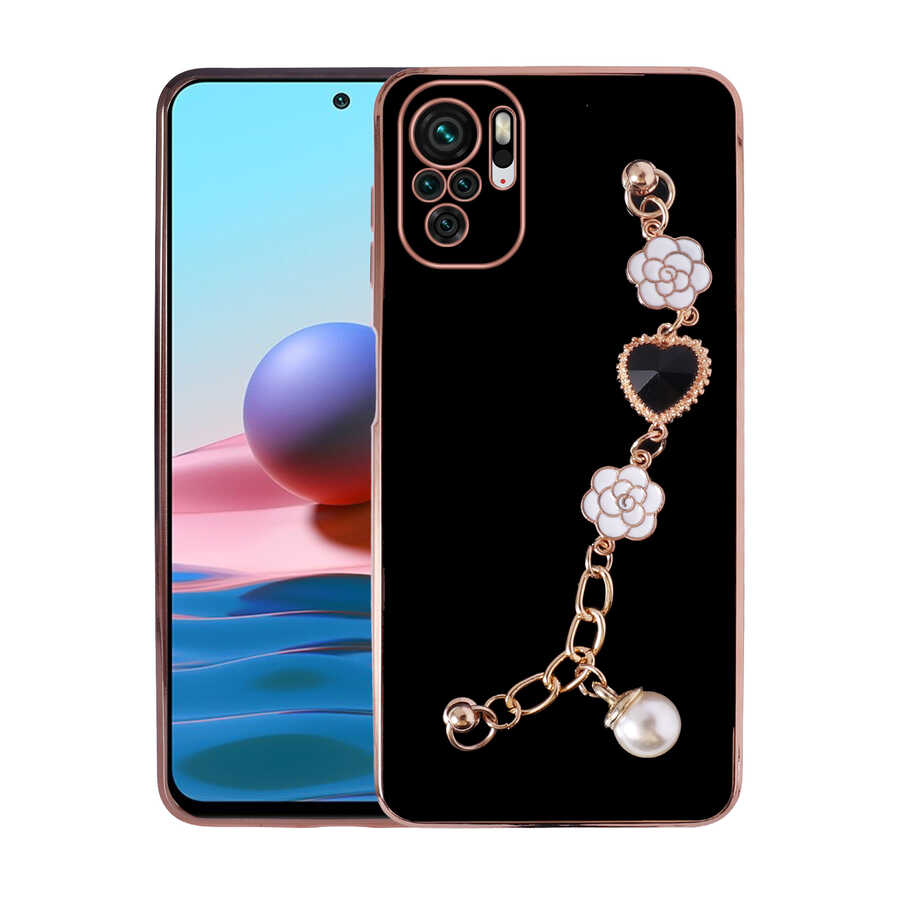 Xiaomi Poco M5S Kılıf El Tutamaçlı Kamera Korumalı Zore Taka Silikon Kapak Siyah