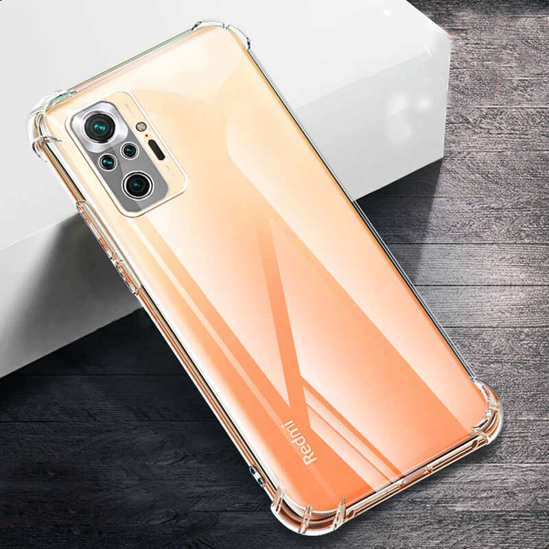 Xiaomi Poco M5S Kılıf Zore Kamera Korumalı Nitro Anti Shock Silikon Renksiz