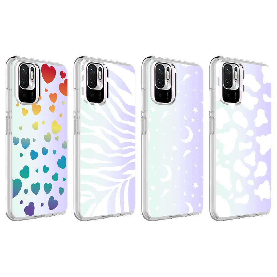 Xiaomi Poco M5S Kılıf Zore M-Blue Desenli Kapak Zebra No1