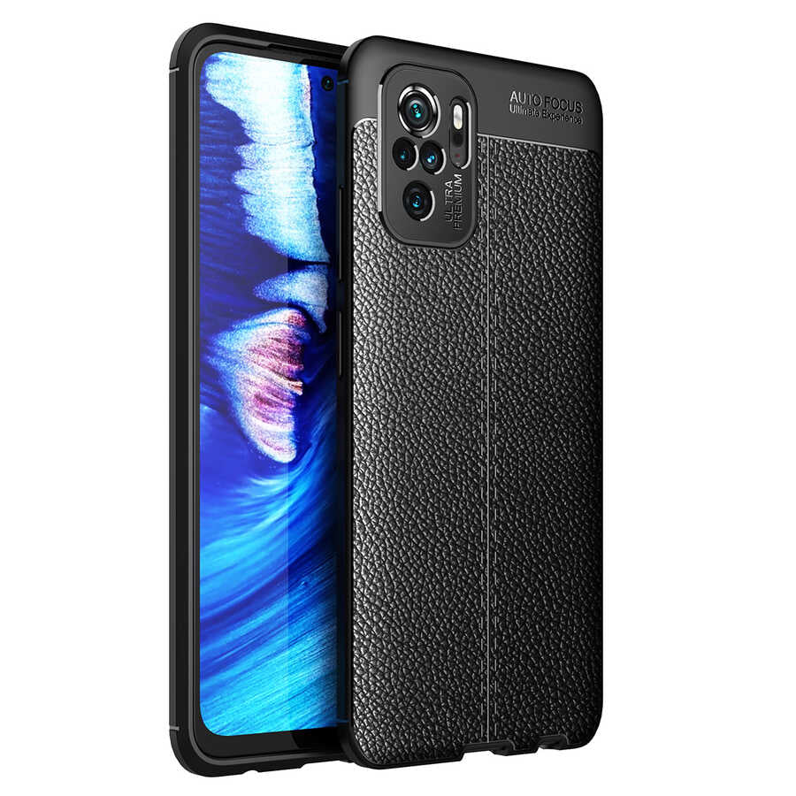 Xiaomi Poco M5S Kılıf Zore Niss Silikon Kapak Siyah