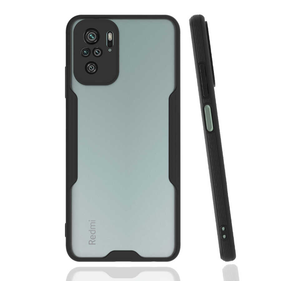 Xiaomi Poco M5S Kılıf Zore Parfe Kapak Siyah