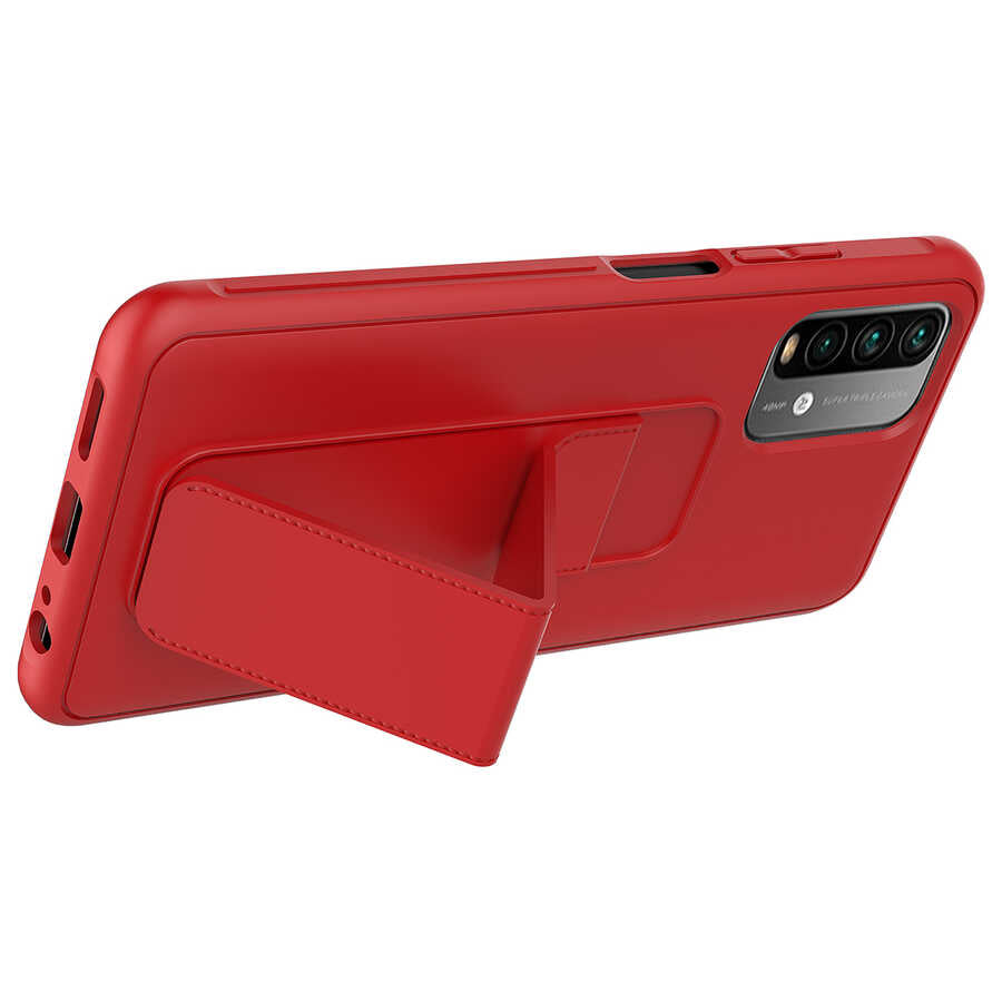 Xiaomi Poco M5S Kılıf Zore Qstand Kapak Lacivert