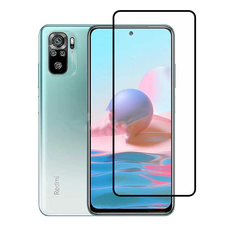 Xiaomi Poco M5S Zore Kenarları Kırılmaya Dayanıklı Cam Ekran Koruyucu Siyah
