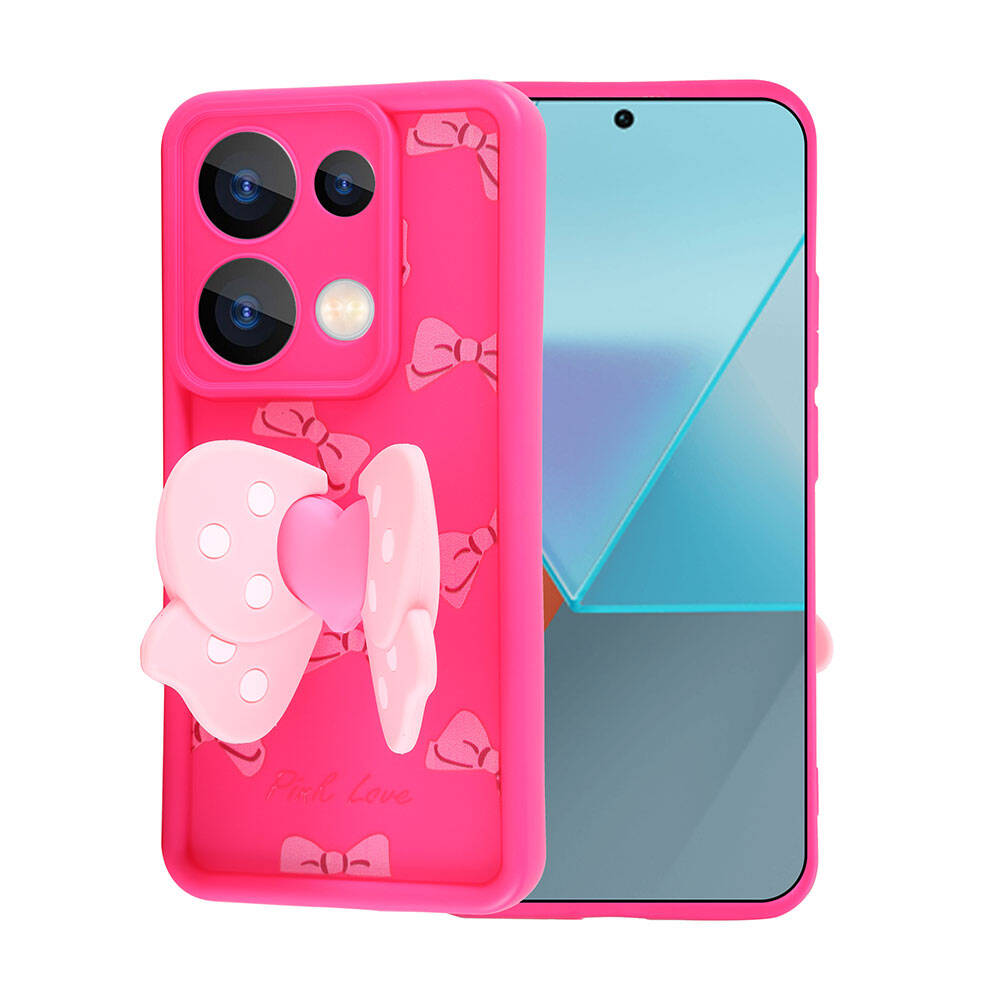 Xiaomi Poco M6 Pro 4G Kılıf Kamera Korumalı Figür Tasarımlı Zore Kapya Kapak Koyu Kahve