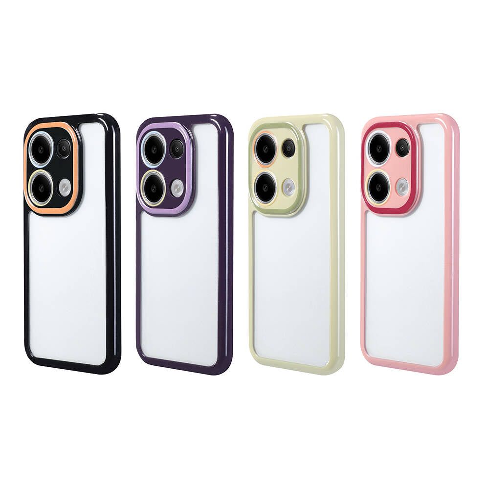 Xiaomi Poco M6 Pro 4G Kılıf Kamera Korumalı Renkli Kenar ve Çerçeve Tasarımlı Zore Vitamin Kapak Yeşil