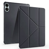 Xiaomi Poco Pad Kılıf Zore Tri Folding Kalem Bölmeli Standlı Kılıf Siyah