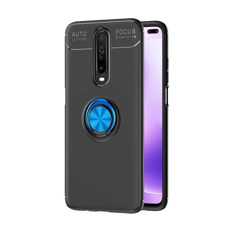 Xiaomi Poco X2 Kılıf Zore Ravel Silikon Kapak Siyah-Mavi
