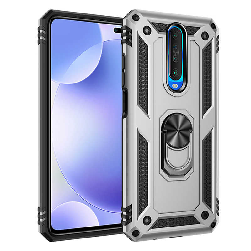 Xiaomi Poco X2 Kılıf Zore Vega Kapak Gri