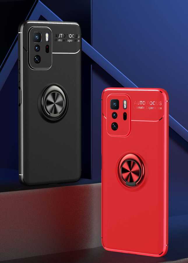 Xiaomi Poco X3 GT Kılıf Zore Ravel Silikon Kapak Siyah-Mavi