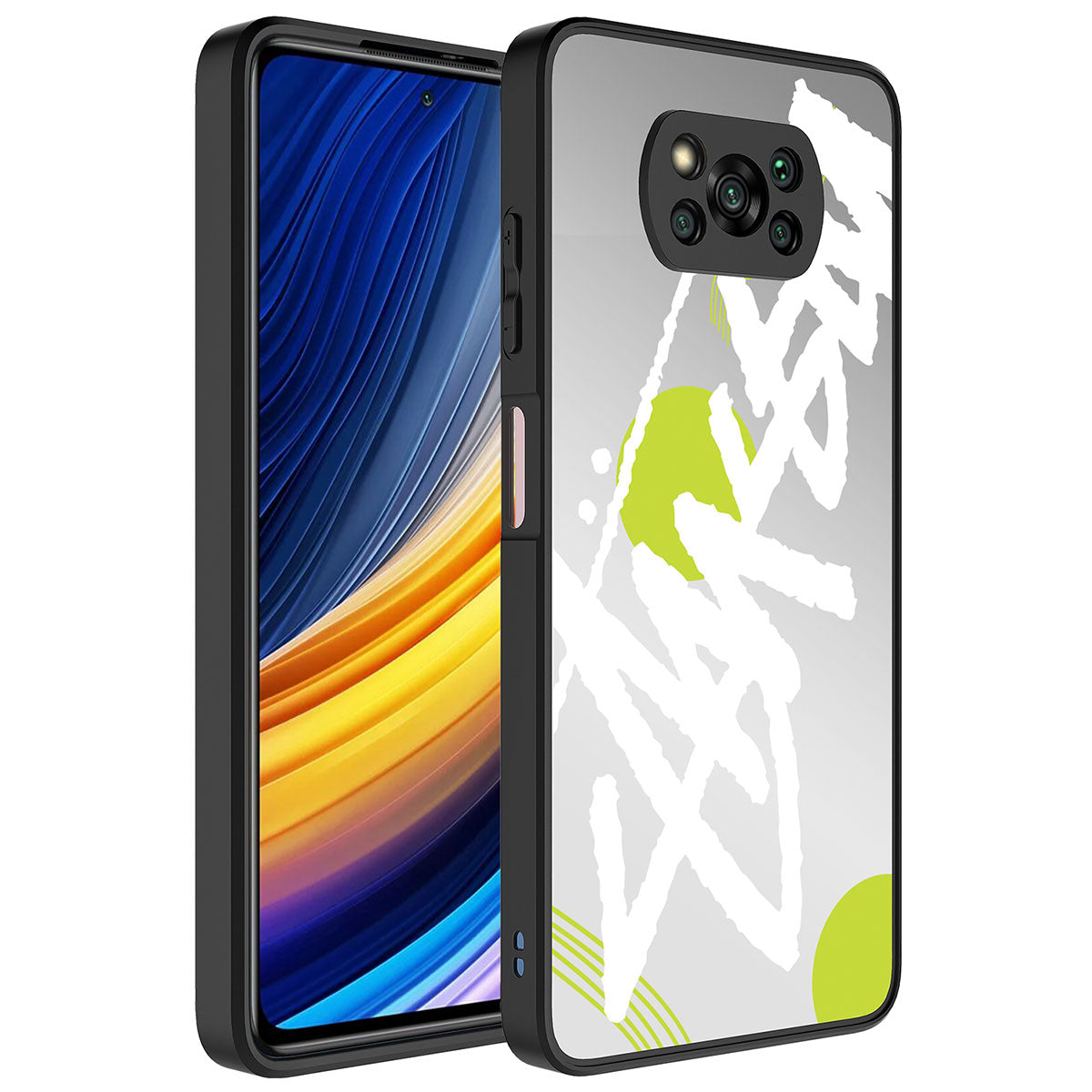 Xiaomi Poco X3 Kılıf Aynalı Desenli Kamera Korumalı Parlak Zore Mirror Kapak Yazı