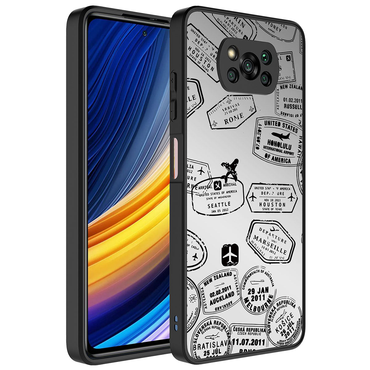 Xiaomi Poco X3 Kılıf Aynalı Desenli Kamera Korumalı Parlak Zore Mirror Kapak Seyahat