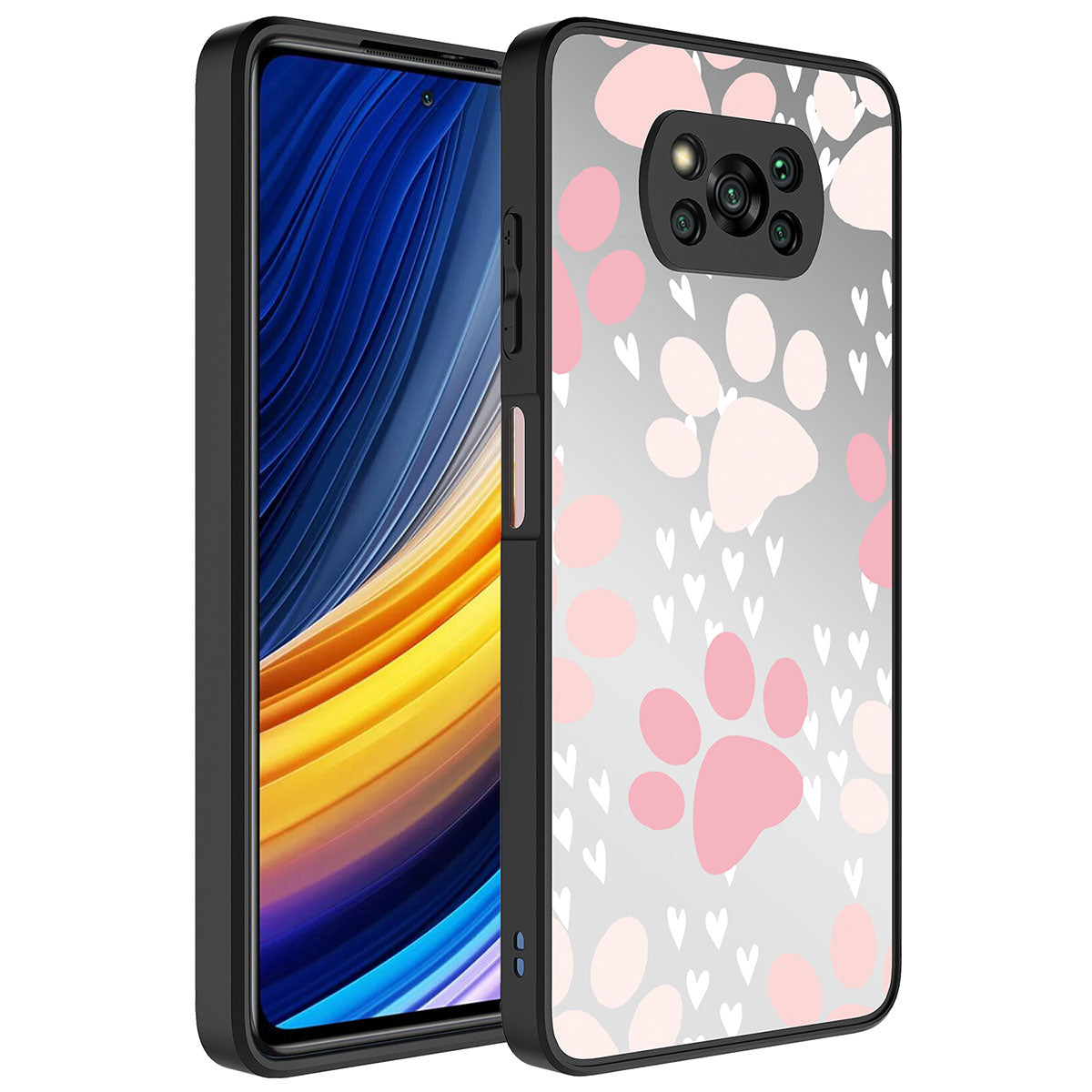 Xiaomi Poco X3 Kılıf Aynalı Desenli Kamera Korumalı Parlak Zore Mirror Kapak Pati
