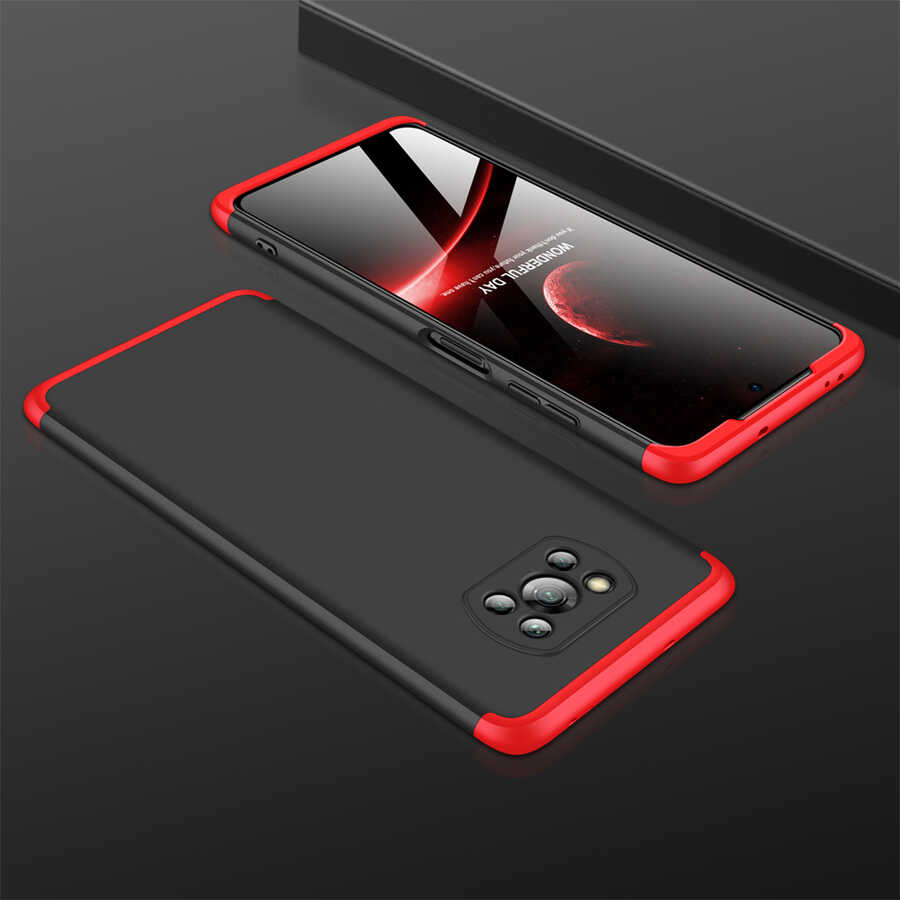 Xiaomi Poco X3 Kılıf Zore Ays Kapak Siyah-Gri