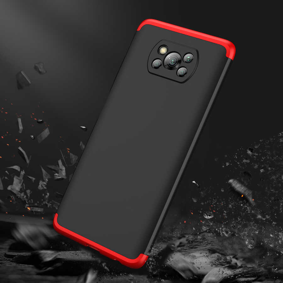 Xiaomi Poco X3 Kılıf Zore Ays Kapak Siyah-Gri