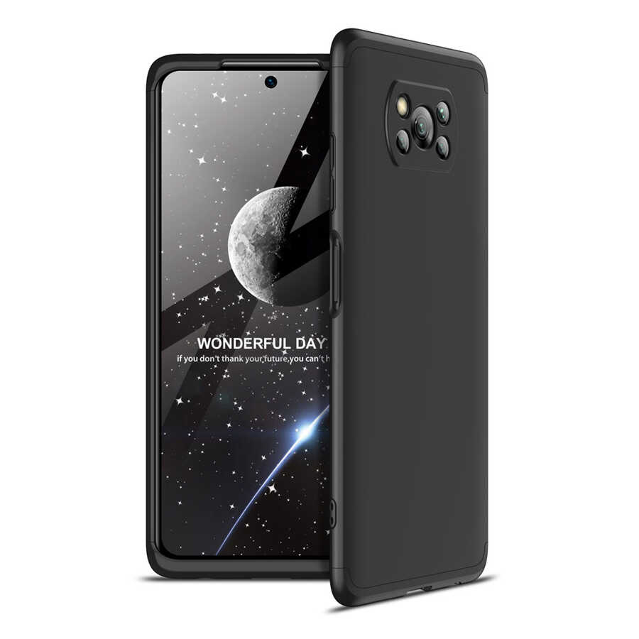 Xiaomi Poco X3 Kılıf Zore Ays Kapak Siyah