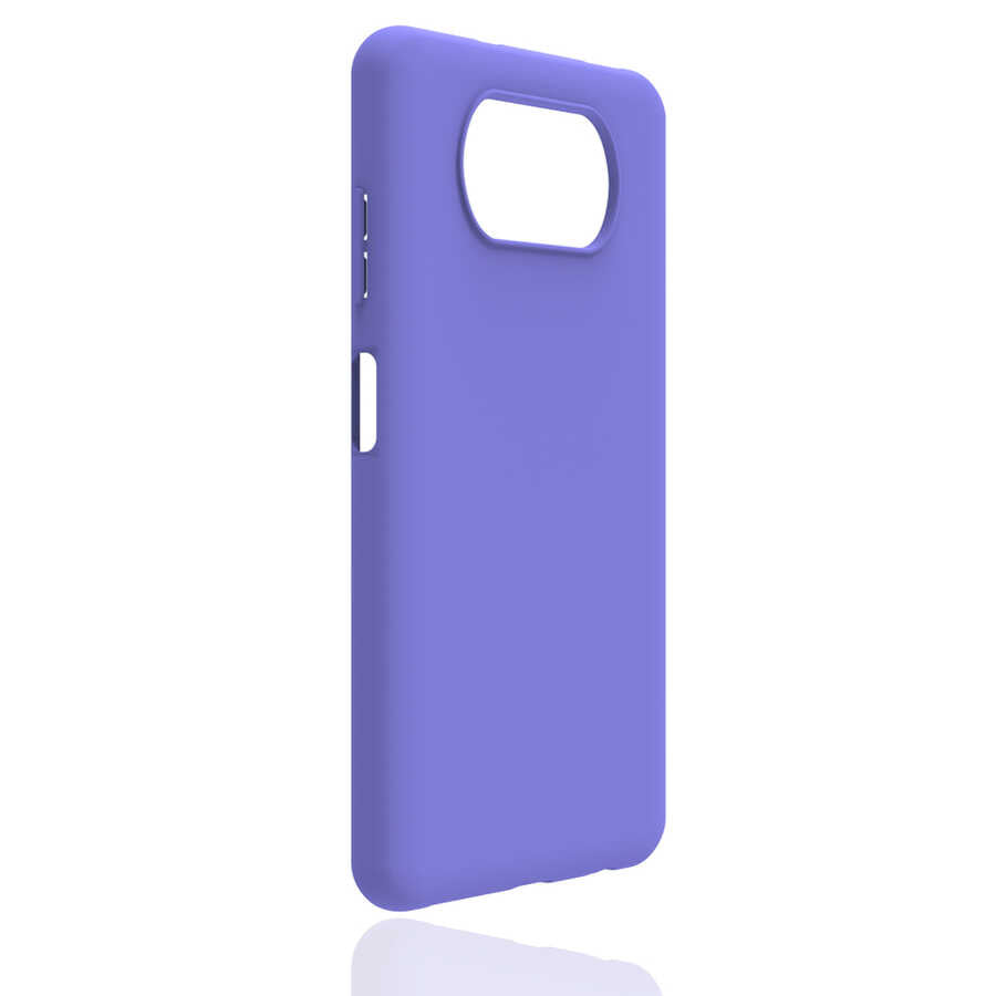 Xiaomi Poco X3 Kılıf Zore Biye Silikon Lacivert