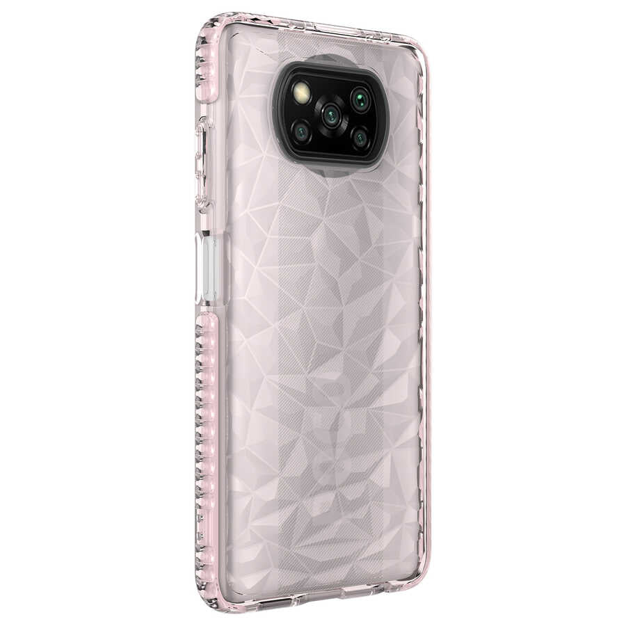 Xiaomi Poco X3 Kılıf Zore Buzz Kapak Pembe