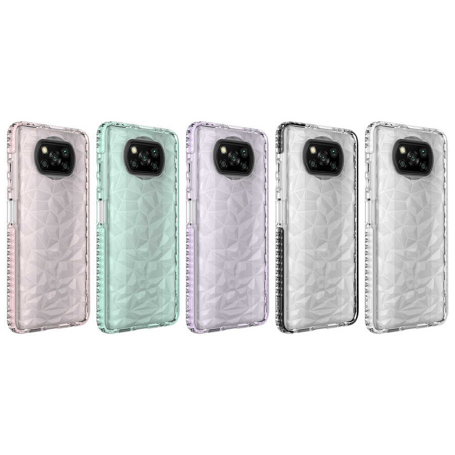 Xiaomi Poco X3 Kılıf Zore Buzz Kapak Mor