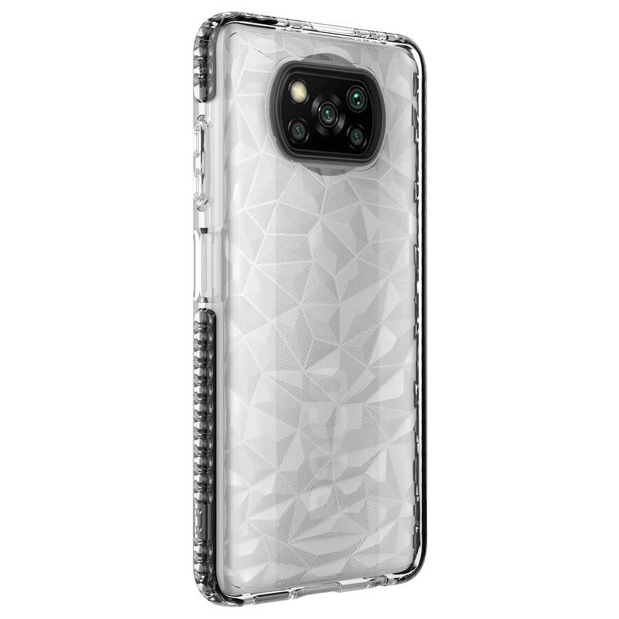 Xiaomi Poco X3 Kılıf Zore Buzz Kapak Siyah