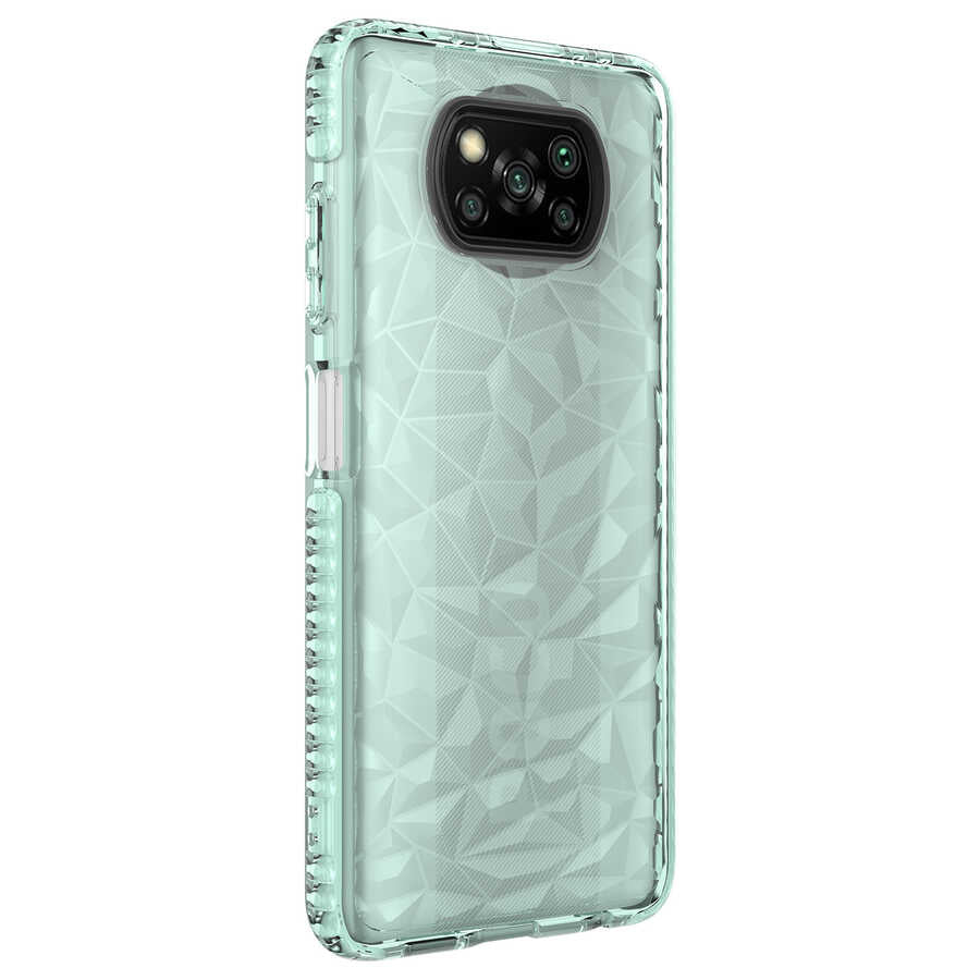 Xiaomi Poco X3 Kılıf Zore Buzz Kapak Yeşil